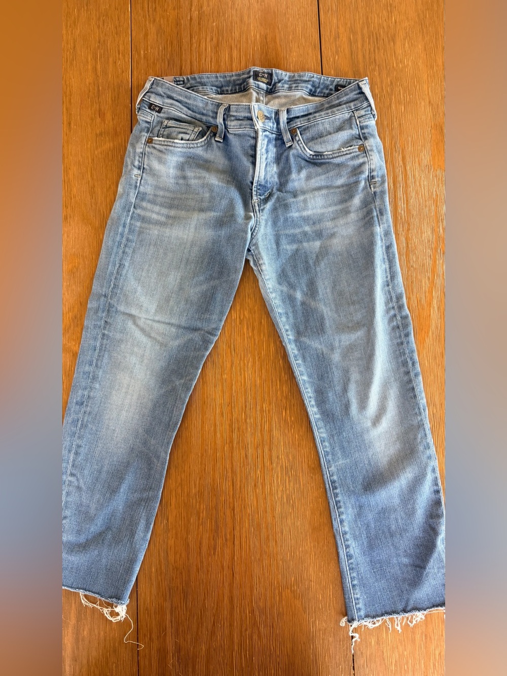 Citizens Of Humanity Women's Light Blue Skinny Jeans mid rise cropped
